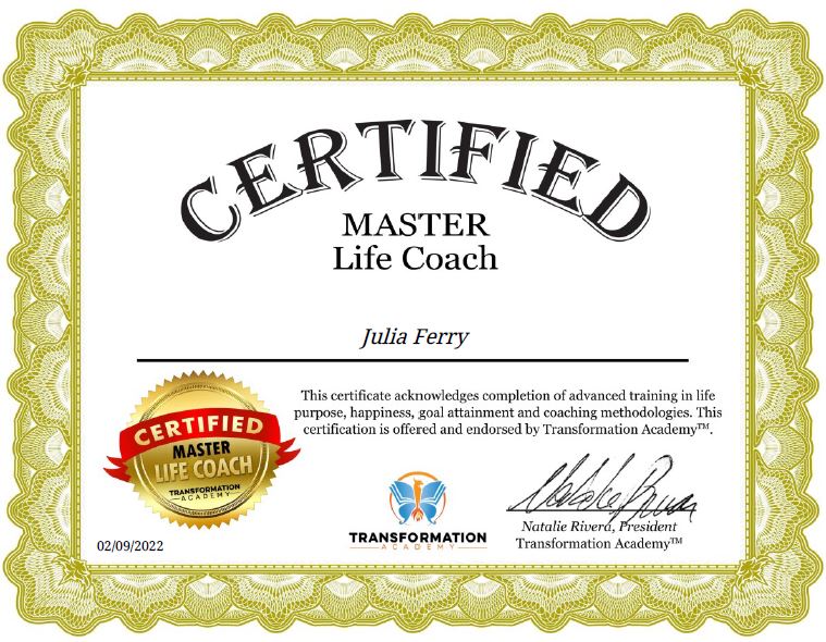 Master Life Coach cert